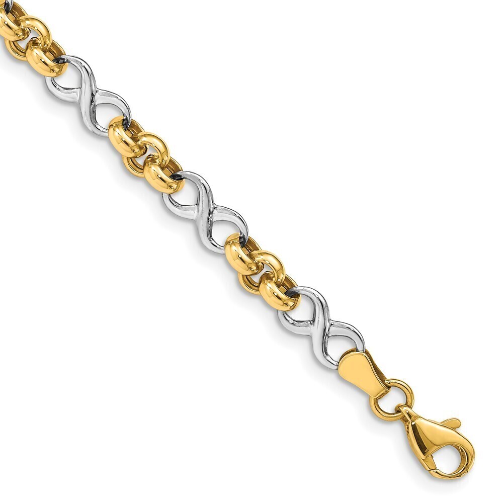 Kazi Luxury 14K Two-Tone Infinity Bracelet